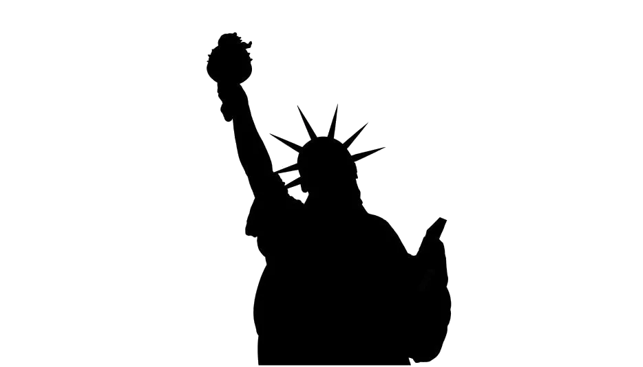 Statue of Liberty New York City, skyline and buildings, hd png